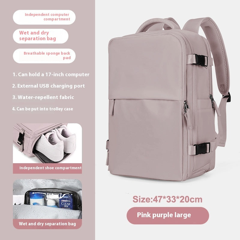 Expandable Large Capacity Travel Backpack for Women & Men