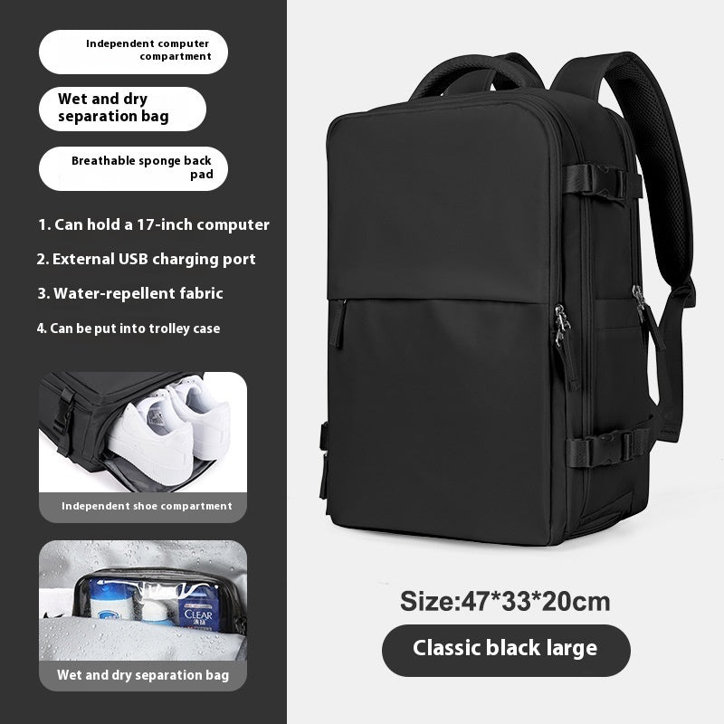 Expandable Large Capacity Travel Backpack for Women & Men