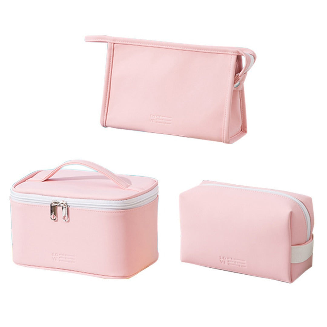 3-Piece Waterproof Makeup & Gym Bag Set