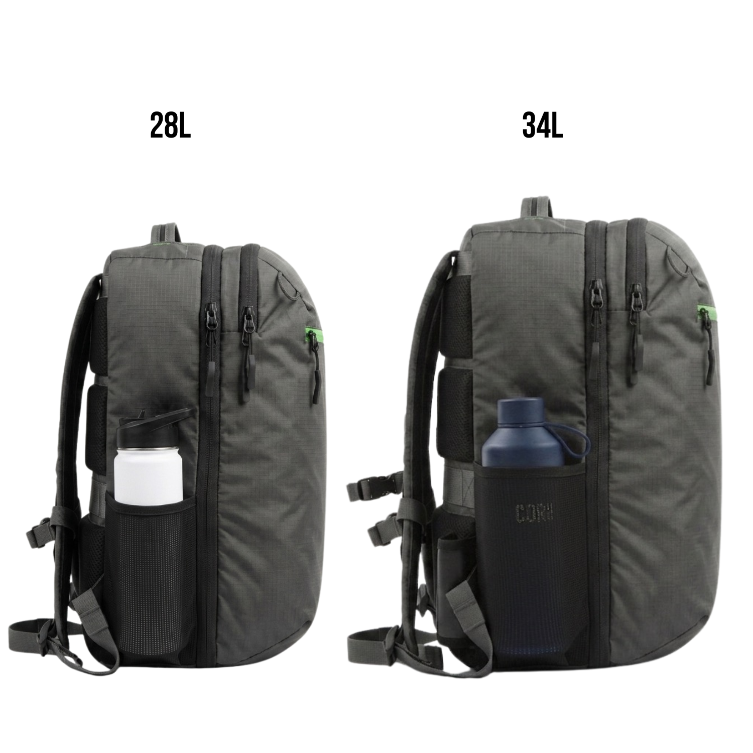 Island Hopper 2.0 Travel Backpack – New Matte Black | Lightweight Waterproof 28L & 34L