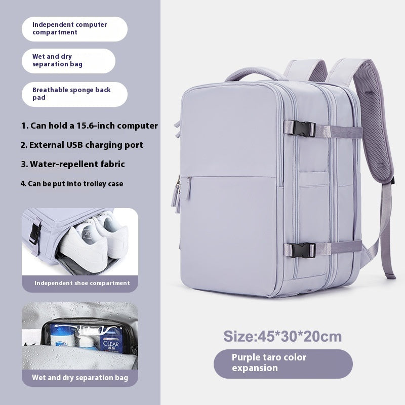 Expandable Large Capacity Travel Backpack for Women & Men
