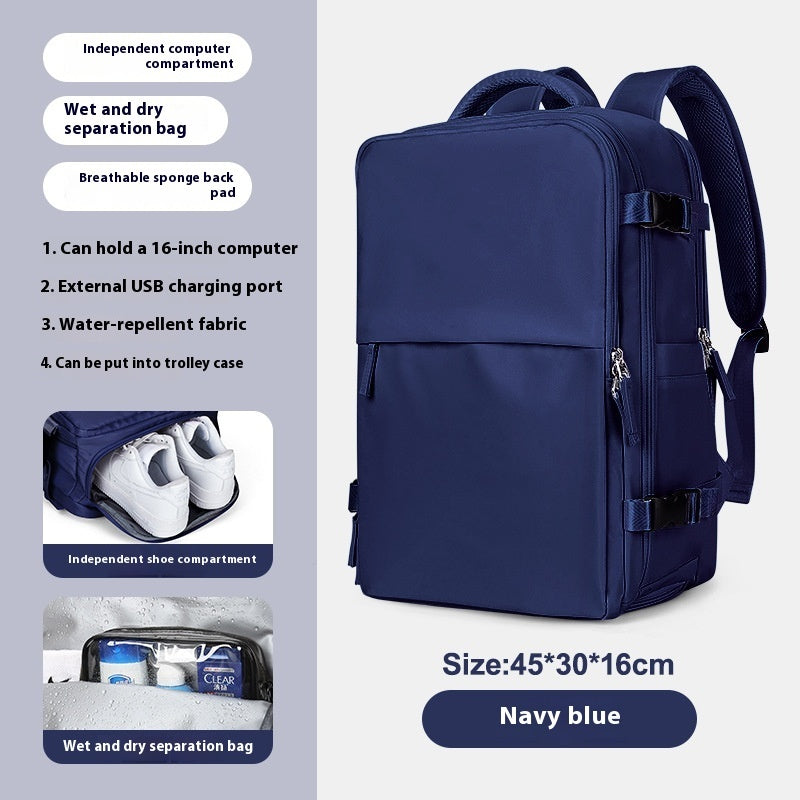 Expandable Large Capacity Travel Backpack for Women & Men