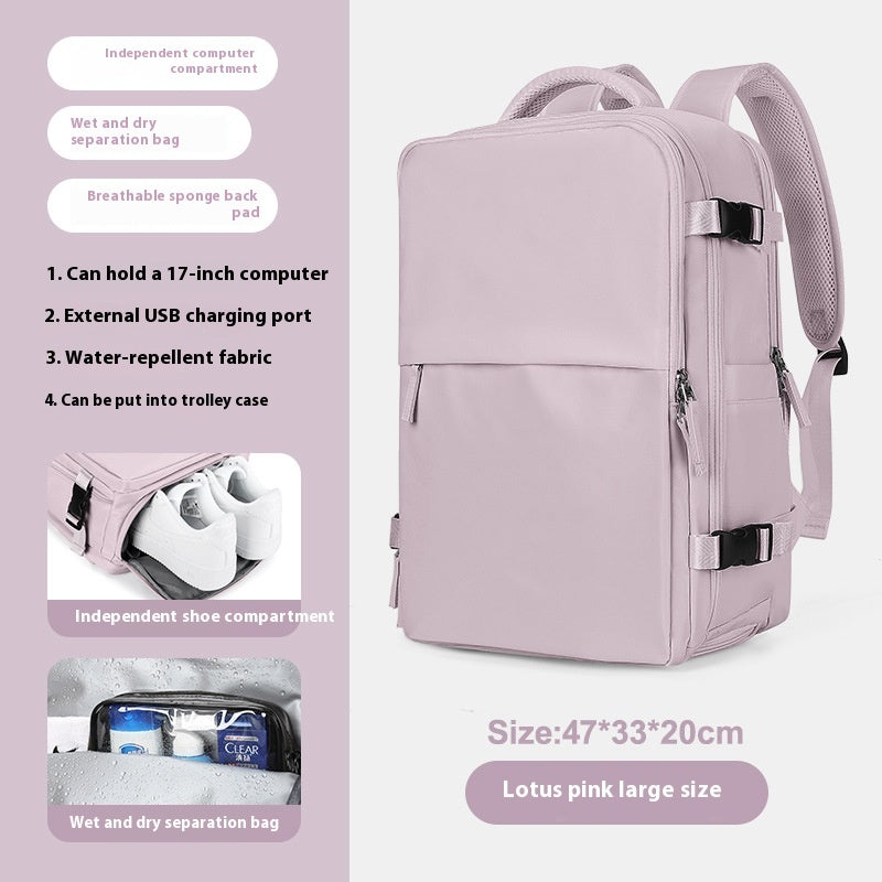 Expandable Large Capacity Travel Backpack for Women & Men