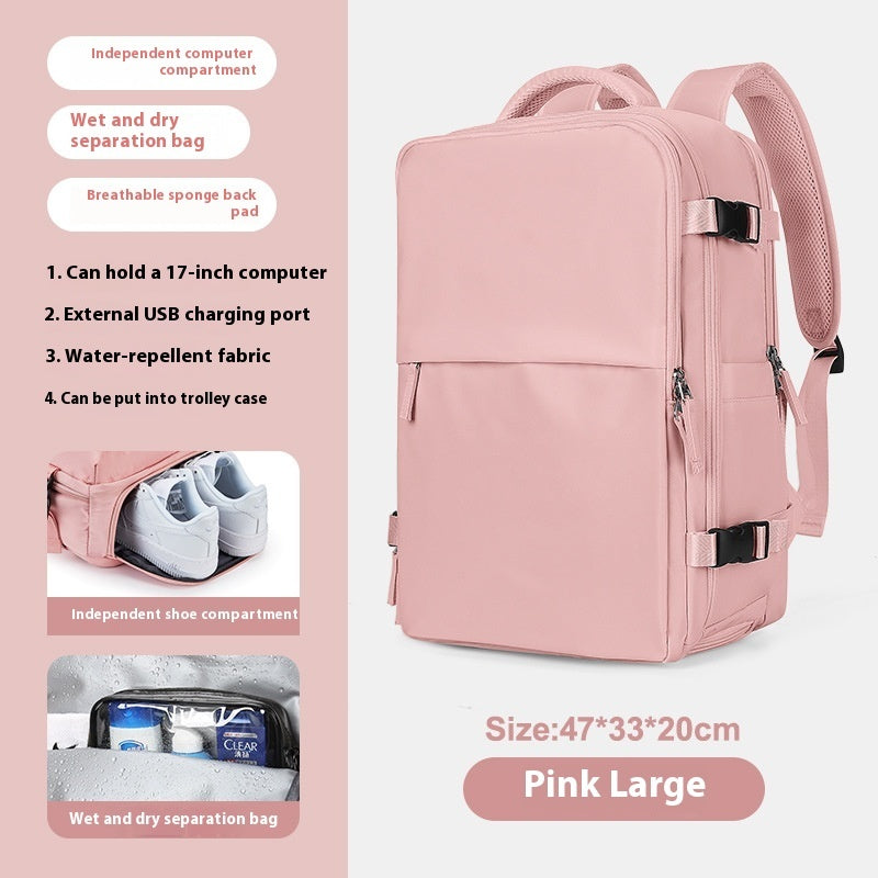 Expandable Large Capacity Travel Backpack for Women & Men