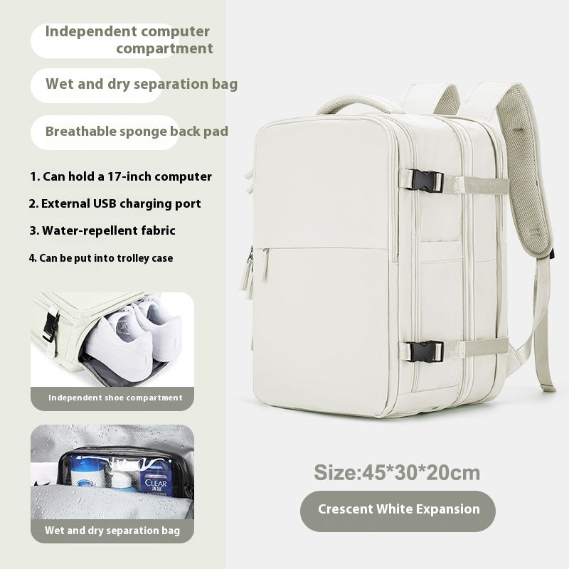 Expandable Large Capacity Travel Backpack for Women & Men