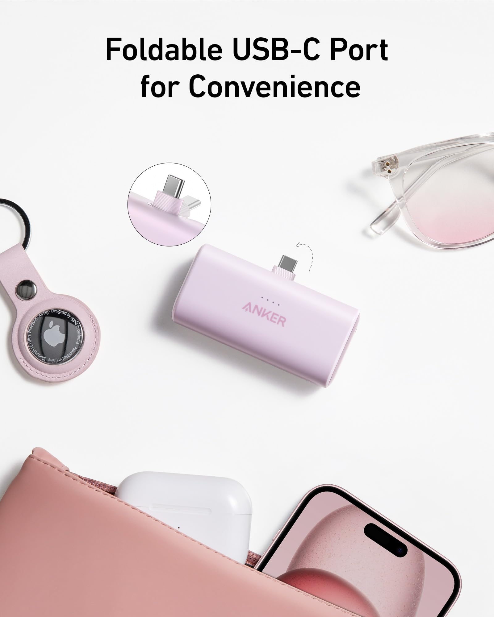 Anker Nano Power Bank 22.5W, Built-In USB-C Connector