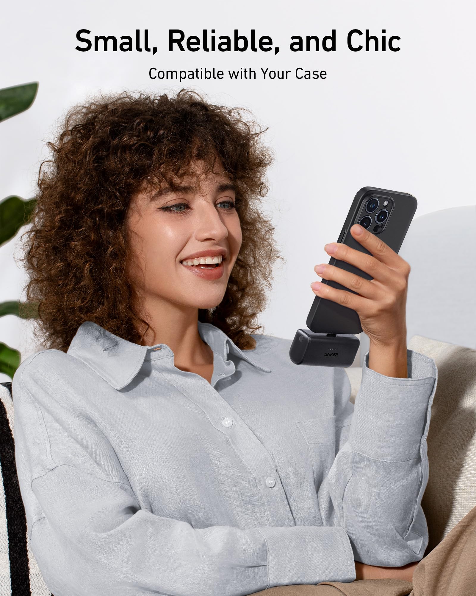 Anker Nano Power Bank 22.5W, Built-In USB-C Connector
