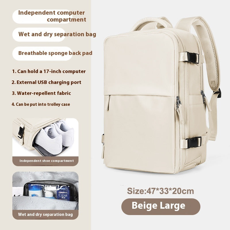 Expandable Large Capacity Travel Backpack for Women & Men