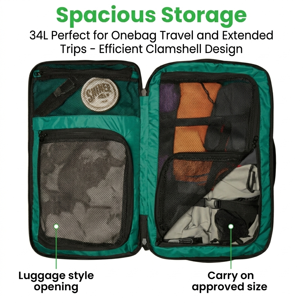 Island Hopper 2.0 Travel Backpack – New Matte Black | Lightweight Waterproof 28L & 34L
