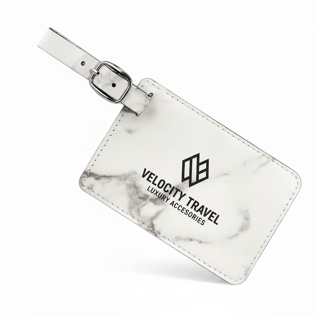 Laserable leatherette luggage tag Premium luggage tag