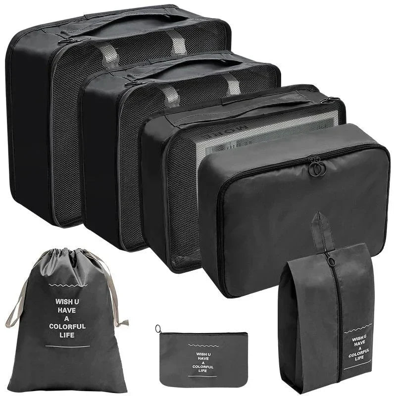 7–10 Piece Travel Packing Cubes & Organizer Set