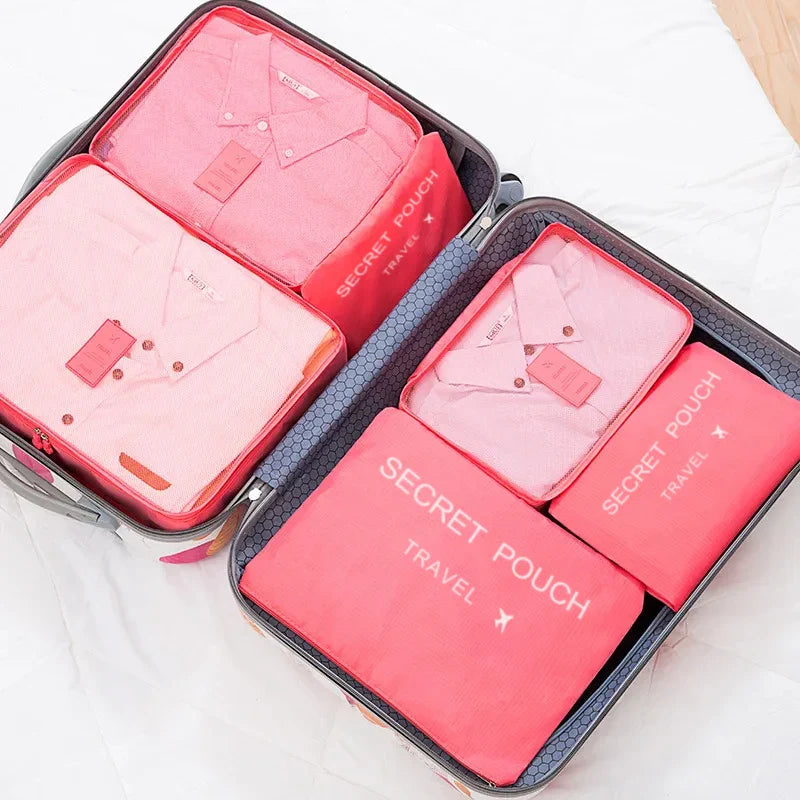 6-Piece Waterproof Travel Packing Cube Organizer Set