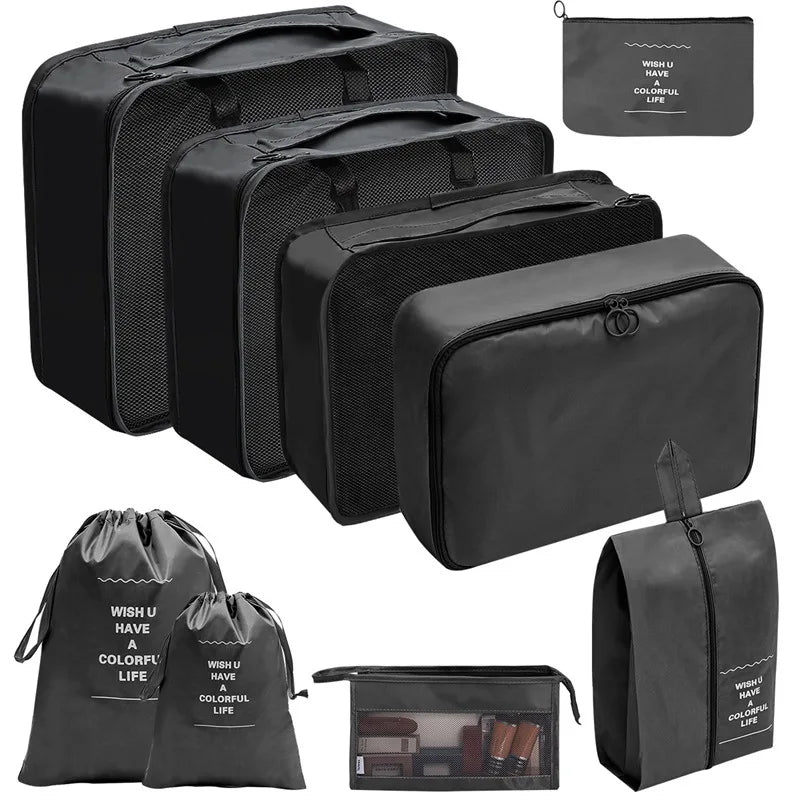 7–10 Piece Travel Packing Cubes & Organizer Set