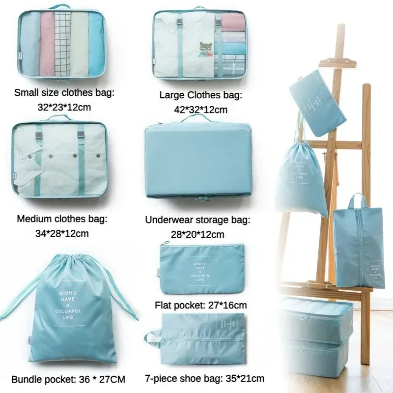 7-Piece Travel Packing Cubes & Organizer Set