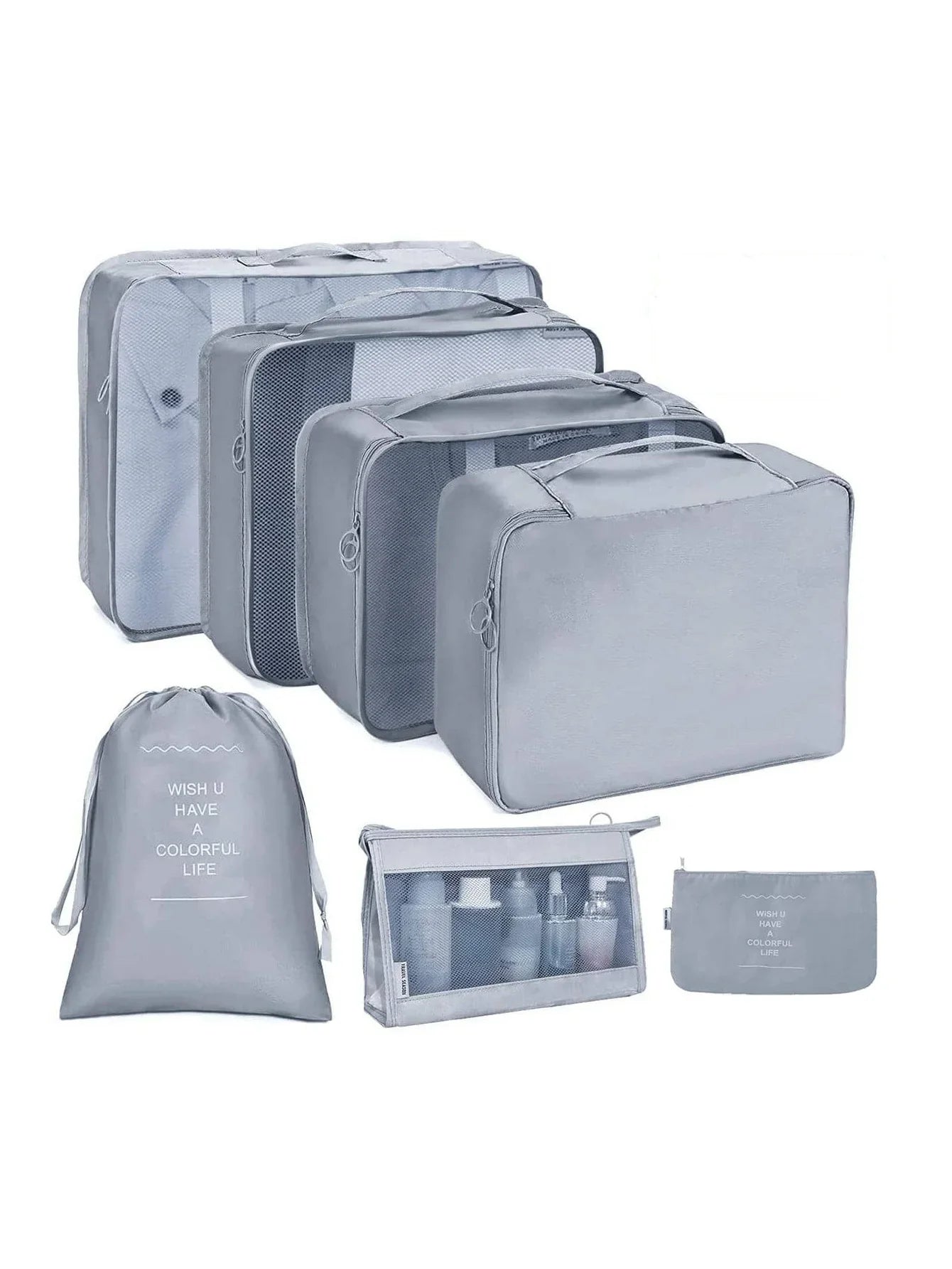 7–10 Piece Travel Packing Cubes & Organizer Set