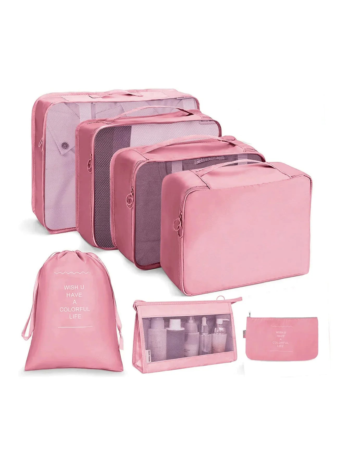 7–10 Piece Travel Packing Cubes & Organizer Set