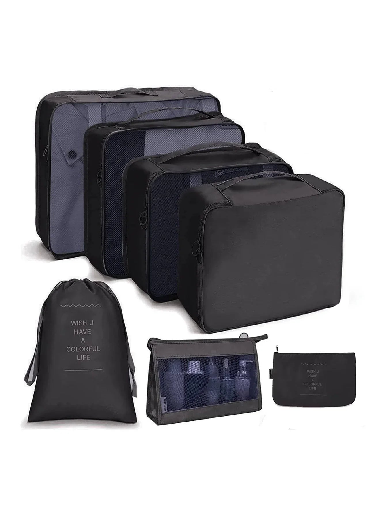 7–10 Piece Travel Packing Cubes & Organizer Set