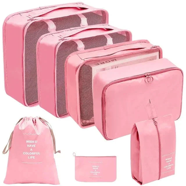 7–10 Piece Travel Packing Cubes & Organizer Set