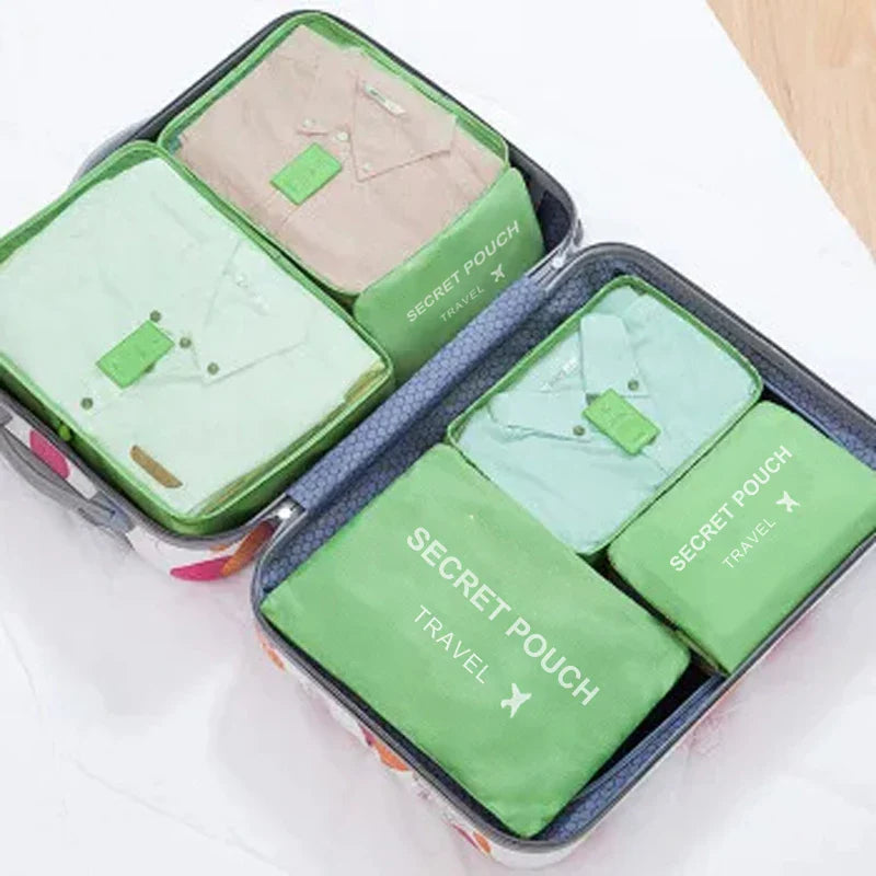 6-Piece Waterproof Travel Packing Cube Organizer Set