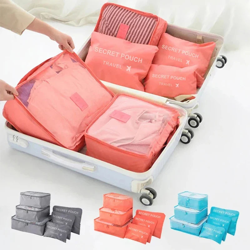 6-Piece Waterproof Travel Packing Cube Organizer Set