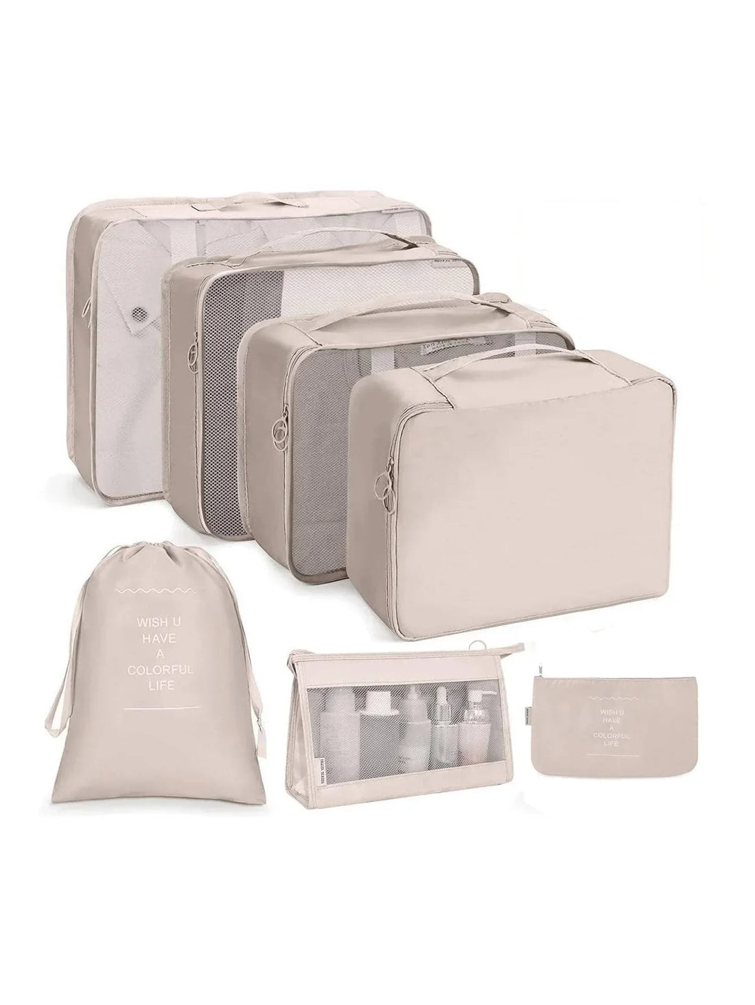 7–10 Piece Travel Packing Cubes & Organizer Set