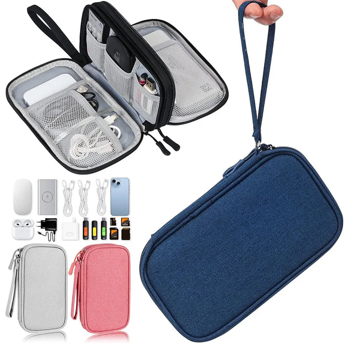 Waterproof Double Layer Travel Cable Organizer Bag