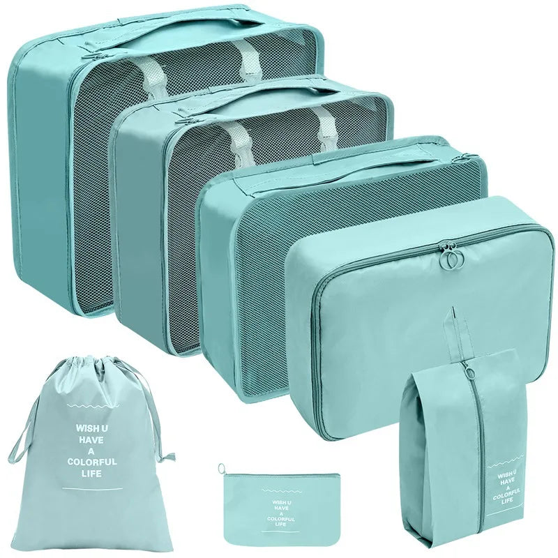 7–10 Piece Travel Packing Cubes & Organizer Set
