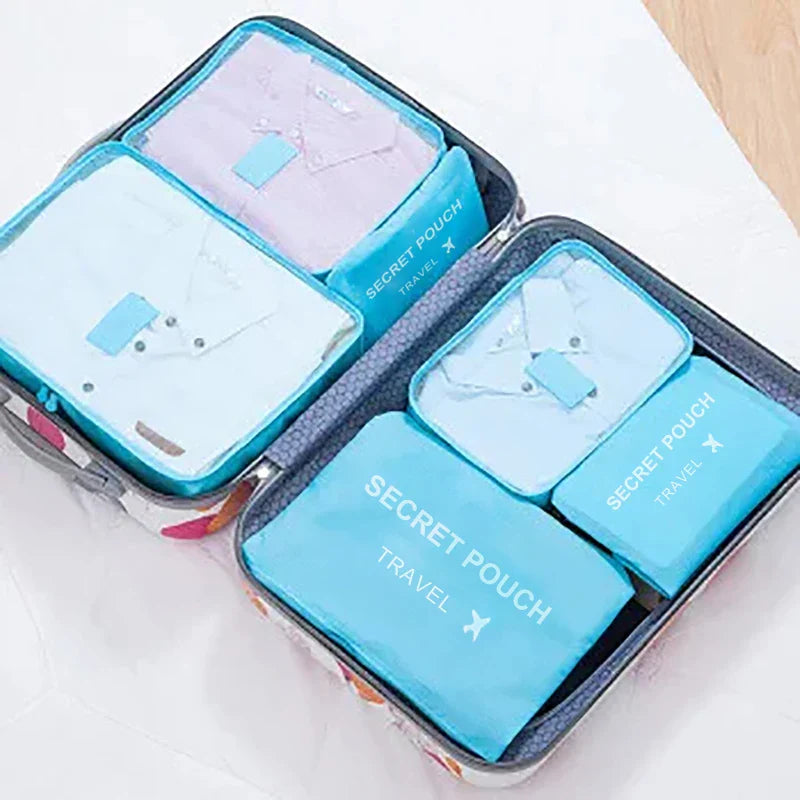 6-Piece Waterproof Travel Packing Cube Organizer Set