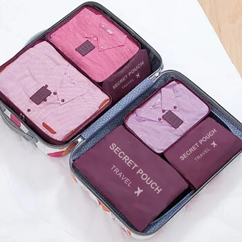 6-Piece Waterproof Travel Packing Cube Organizer Set