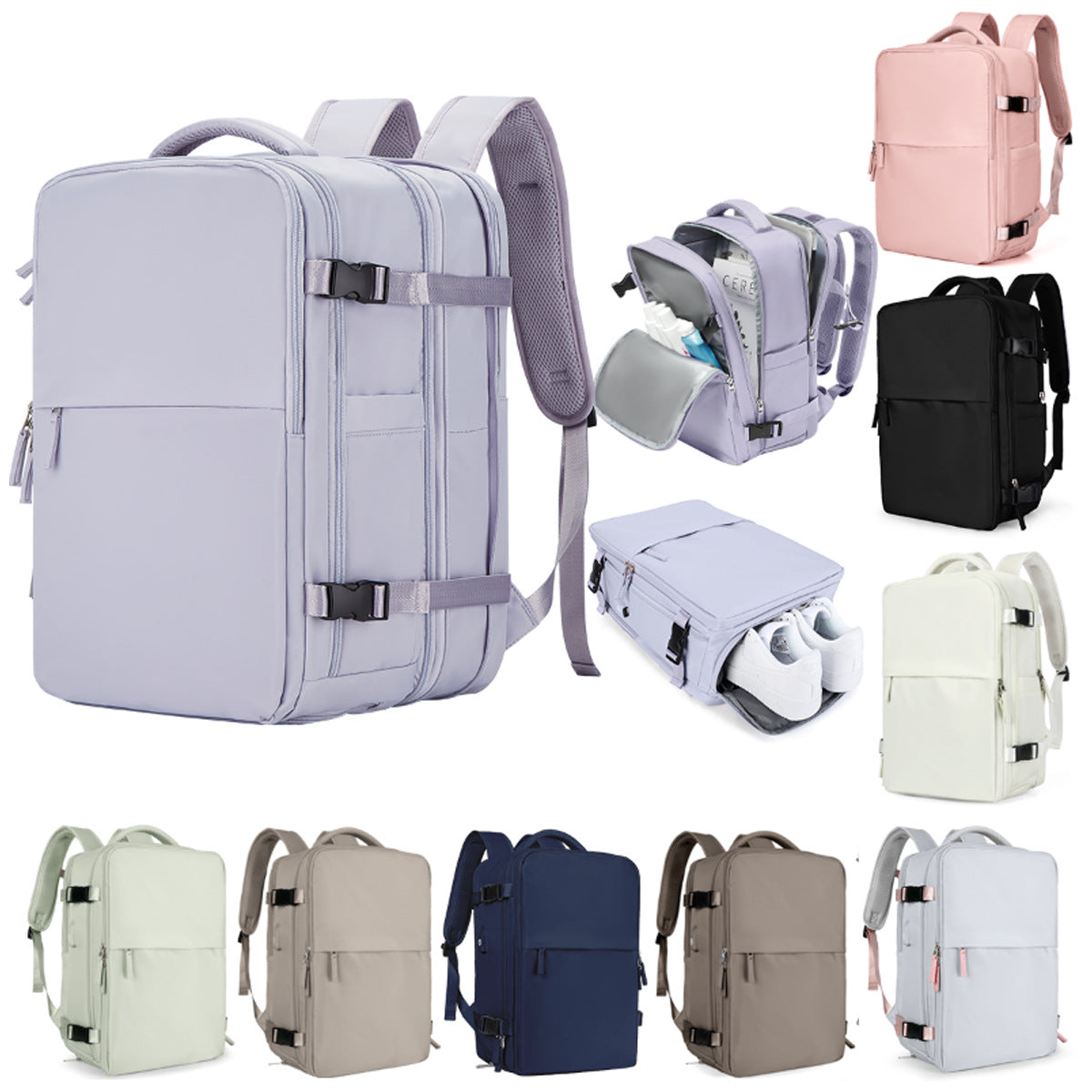 Expandable Large Capacity Travel Backpack for Women & Men
