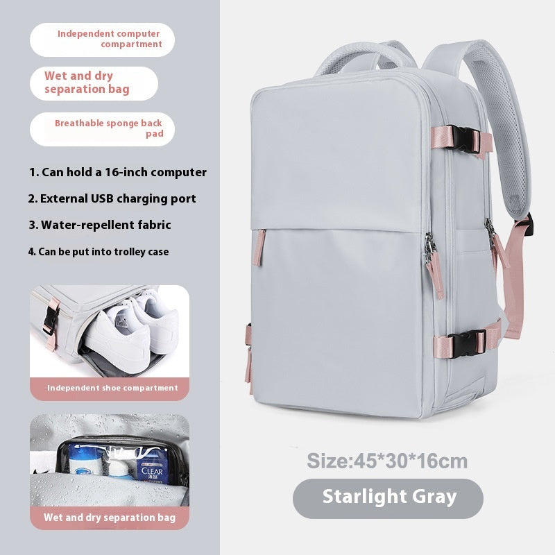 Expandable Large Capacity Travel Backpack for Women & Men