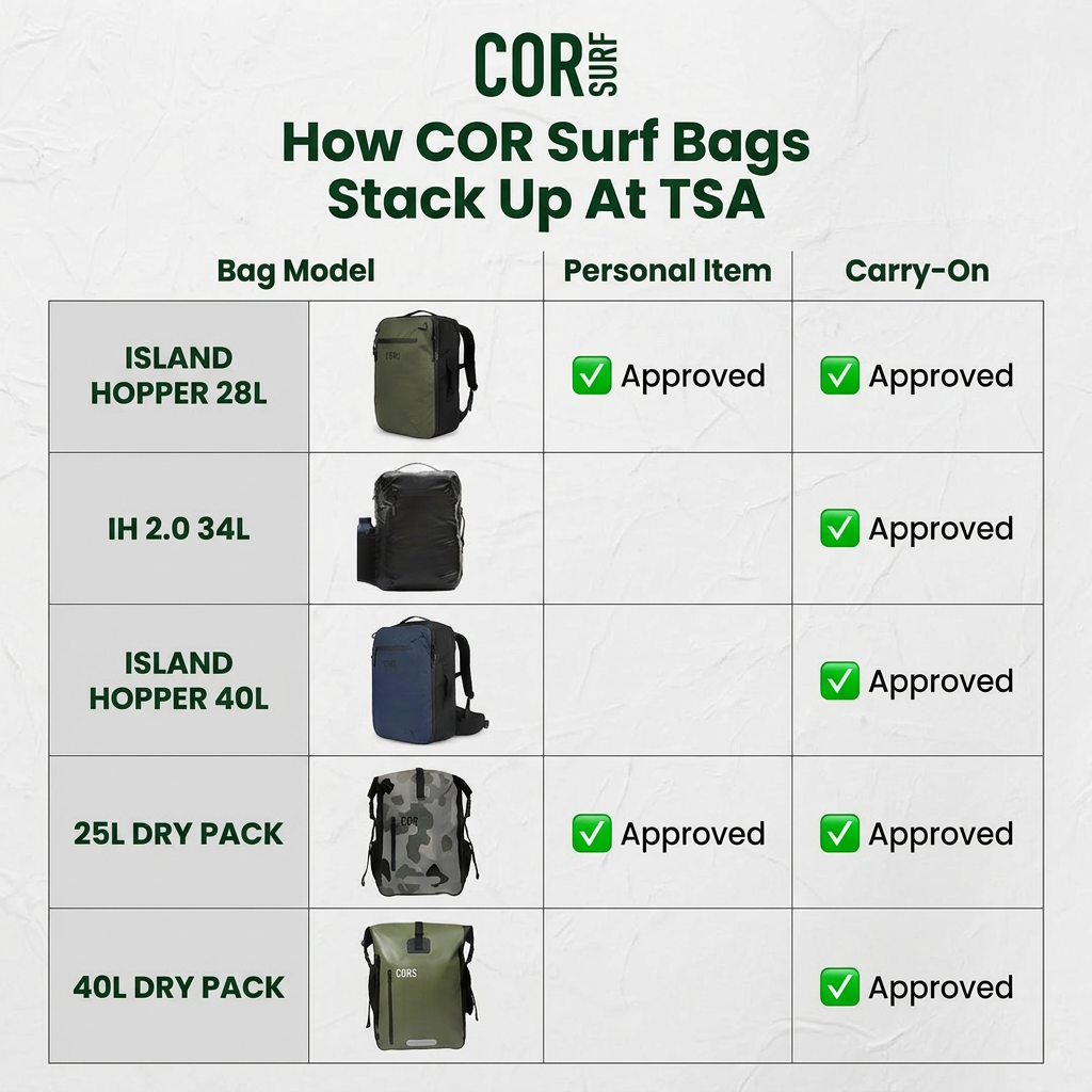 Island Hopper 2.0 Travel Backpack – New Matte Black | Lightweight Waterproof 28L & 34L