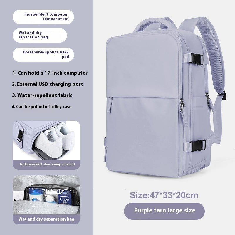 Expandable Large Capacity Travel Backpack for Women & Men