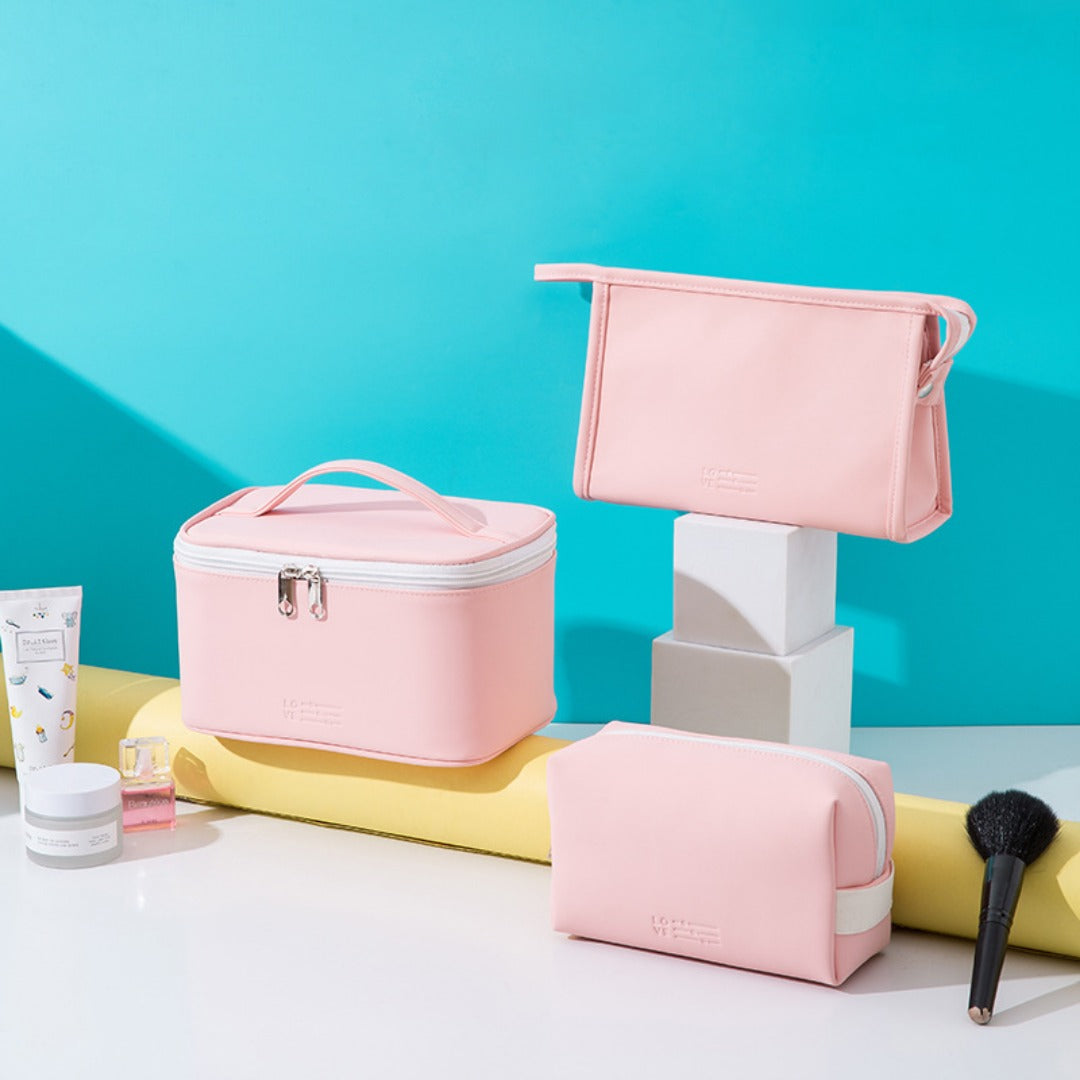 3-Piece Waterproof Makeup & Gym Bag Set